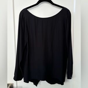Club Monaco black open back silk blouse - XS